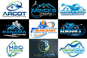 design a cleaning, maintenance and pressure washing logo