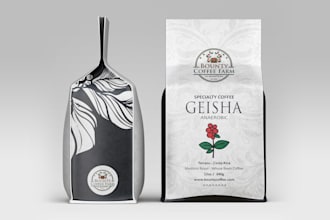 do coffee bag packaging and label design
