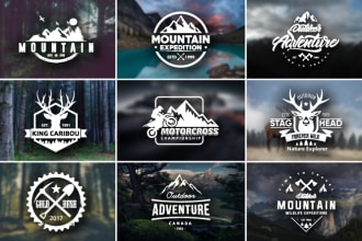 do vintage adventure mountain and outdoor logo design