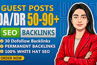 do 5 dofollow high da guest posts on niche and general sites