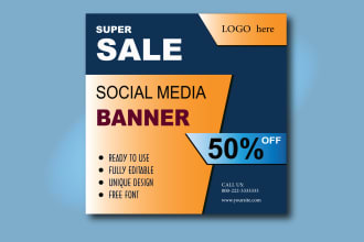 design social media posters, product banners, within 24hrs