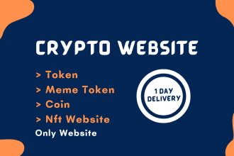 create crypto token or meme token website in 1 day