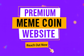 create crypto token or meme token website in 1 day