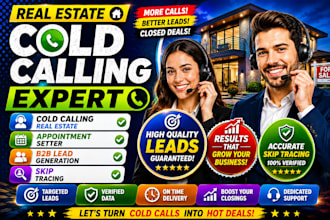 do real estate cold calling, appointment setting, lead generation skip tracing