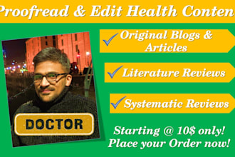 proofread and edit your medical content