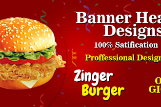design professional web banner, header, ads, cover