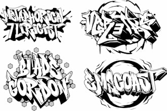 create awesome graffiti style for your name or logo