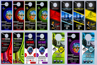 door hanger or post card and catalog design