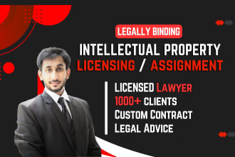 prepare an IP license or assignment or transfer agreement