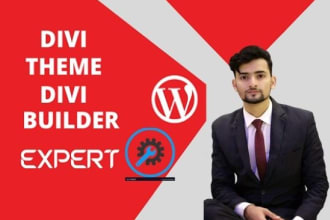 design and create wordpress website with divi theme or divi landing page