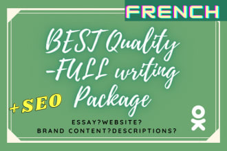 offer a SEO best quality writing full package for articles and web content