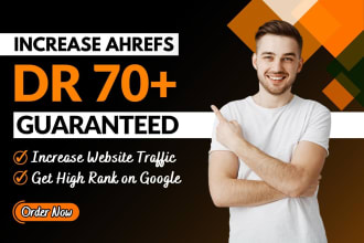 increase domain rating ahref DR by high authority backlinks