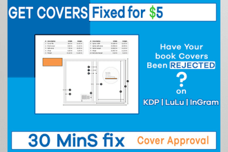 fix, resize, format rejected books or covers for amazon