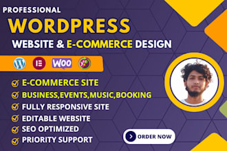 develop wordpress website and ecommerce store design