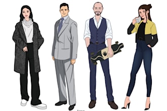 design characters or any object in cartoon style