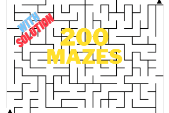 send 200 maze pages with solution for activity books for amazon KDP