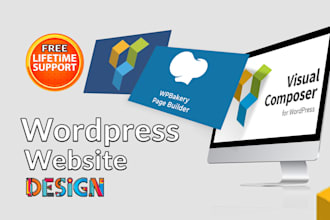 design wordpress website using wp bakery or visual composer