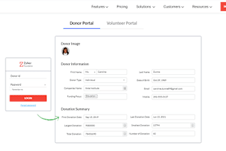 create donors, volunteer, employee, donations,nonprofit and charity database