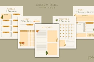 create custom printable planners, journals, trackers