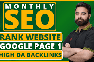 do monthly SEO to rank your website on google first page