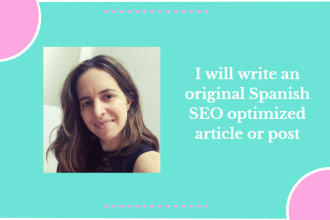 write an original spanish SEO optimized article or post