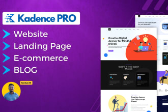 redesign wordpress website with kadence, kadence blocks, kadence pro