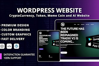 create a responsive crypto token, meme, or tech website