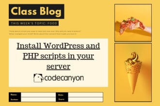 install and setup any codecanyon PHP script, wordpress themes