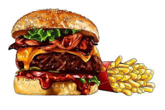 illustrate an detailing food and drinks illustration