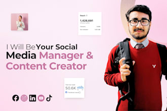 be your marketing manager and social media content creator