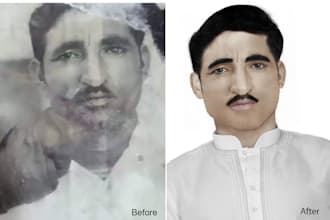 restore photo, colorize, fix, improve damaged image