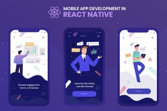 be your react native developer for IOS and android app