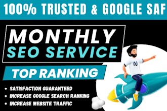 provide high authority monthly SEO service for google  top ranking