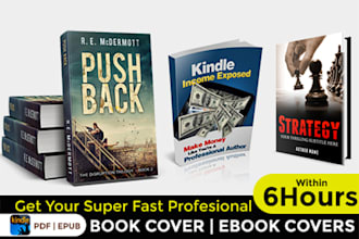 create professional book or ebook cover design, kindle, KDP, createspace