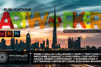 be your artworker, production coordinator for publications with arabic support