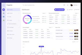 do dashboard design or web app UI UX with figma