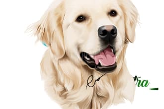 draw your dog or any pet into cartoon
