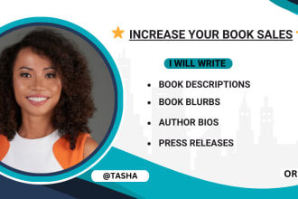 write a perfect book blurb, book description, or author bio