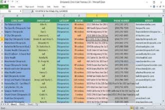 do excel data entry, web scraping, copy paste work, VA