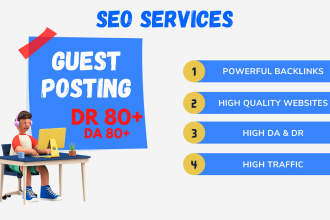 do hq guest post on high dr premium sites with fast indexing