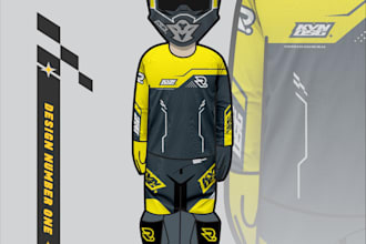 design a motocross jersey character