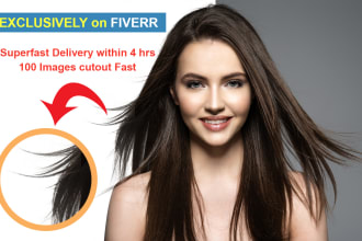 do photoshop hair masking, background removal, cut out fast