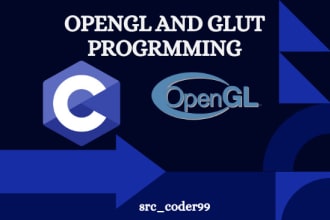 develop a cpp program using opengl, glut and glfw