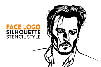 draw your face banksy graffiti silhouette, stencil and logo from your photo
