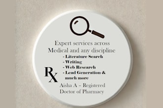 do literature search, writing, web search in medical or any discipline