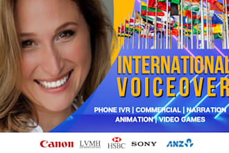 record an international european female voice over
