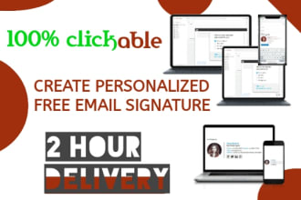 create clickable HTML email signature