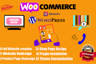 design elegant ecommerce store or woocommerce website