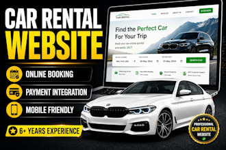 build a car rental website with online booking and reservation system