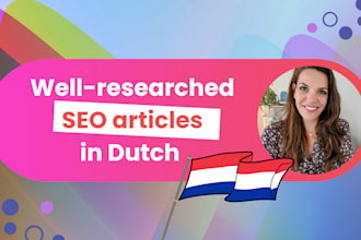write an SEO article in dutch